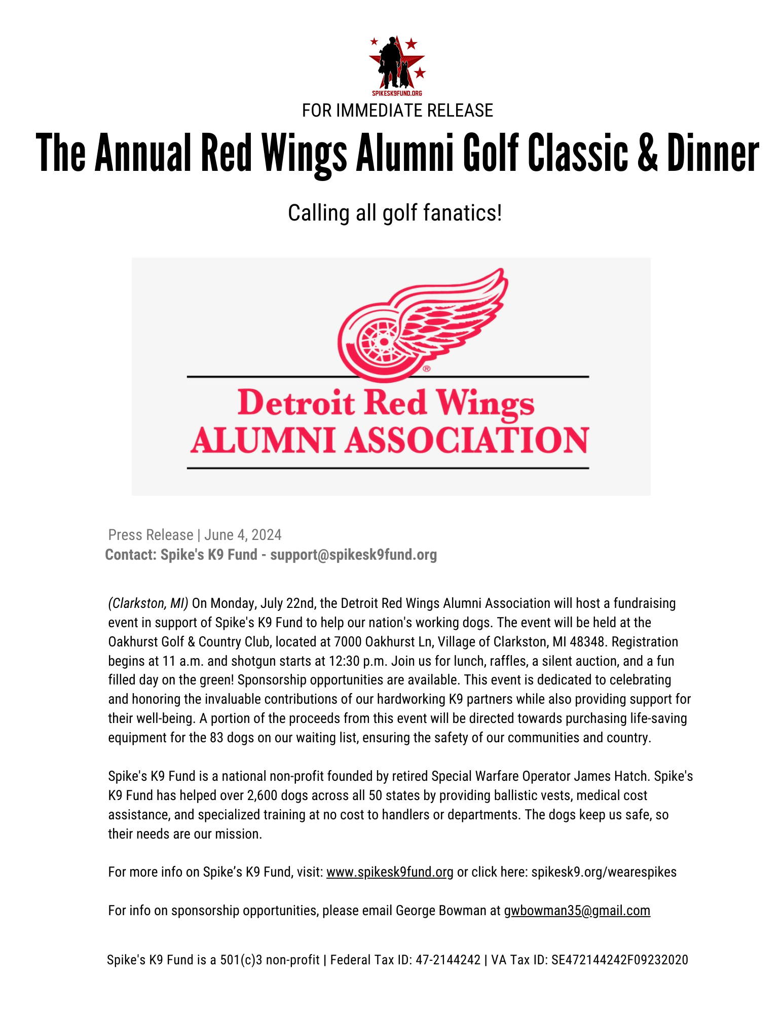 The Annual Red Wings Alumni Golf Classic & Dinner