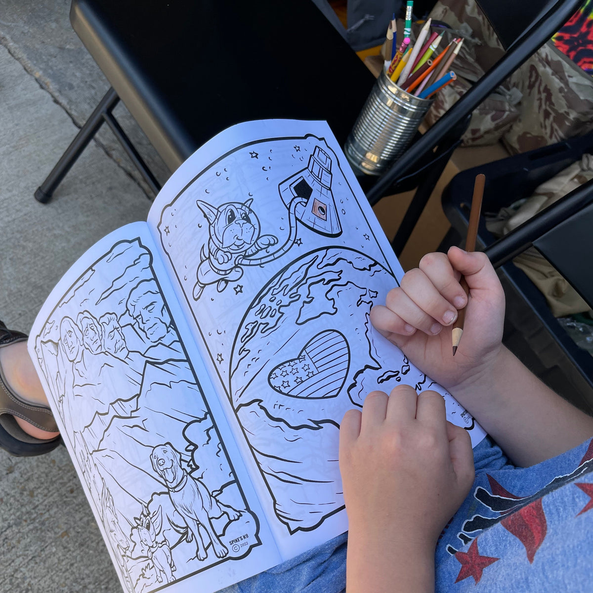 Red, White, and DEW! Coloring Book